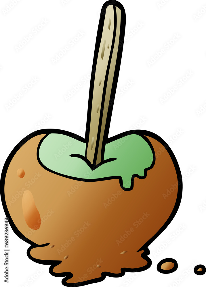 Obraz premium cartoon toffee apple