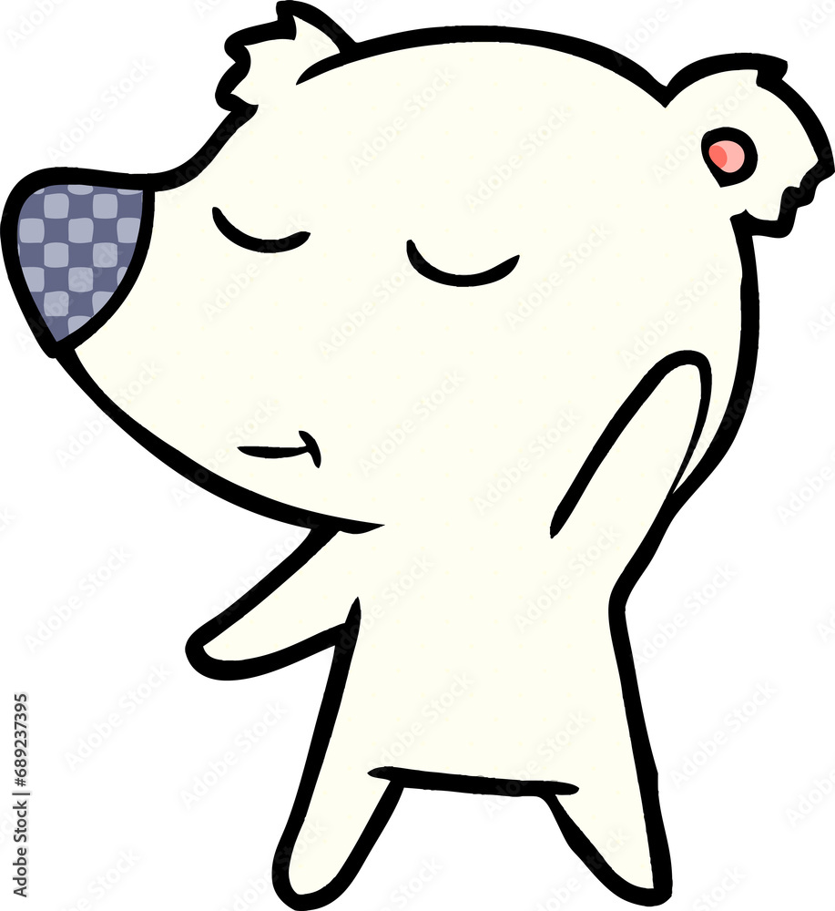 happy cartoon polar bear