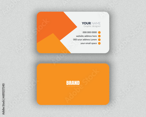 Professional Business card Design Mockup and Modern design template for your brand