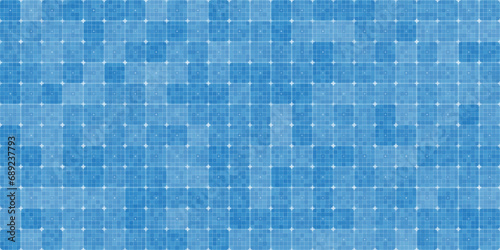 Geometric grid on a white paper texture blueprint illustration 