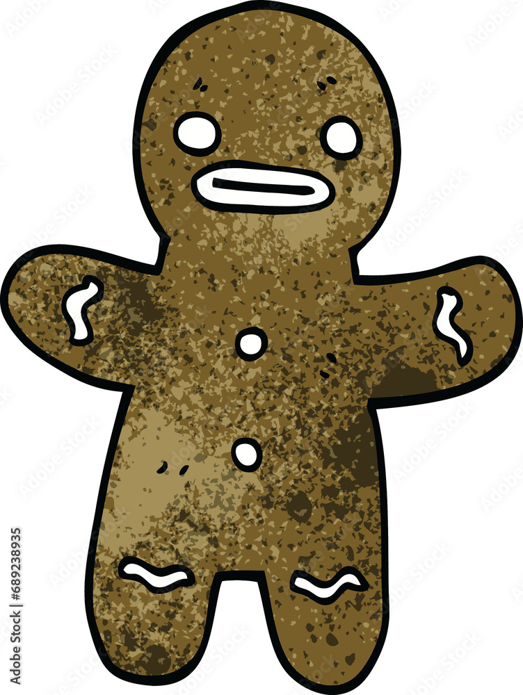 Fototapeta premium cartoon doodle gingerbread man