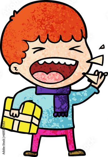 cartoon laughing man