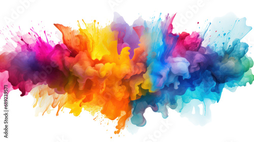 Rainbow colors, isolated on clear background, PNG file.