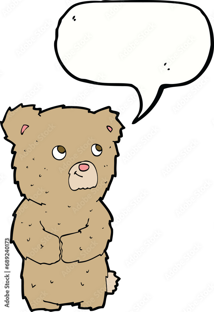 cartoon teddy bear with speech bubble cartoon teddy bear with speech bubble