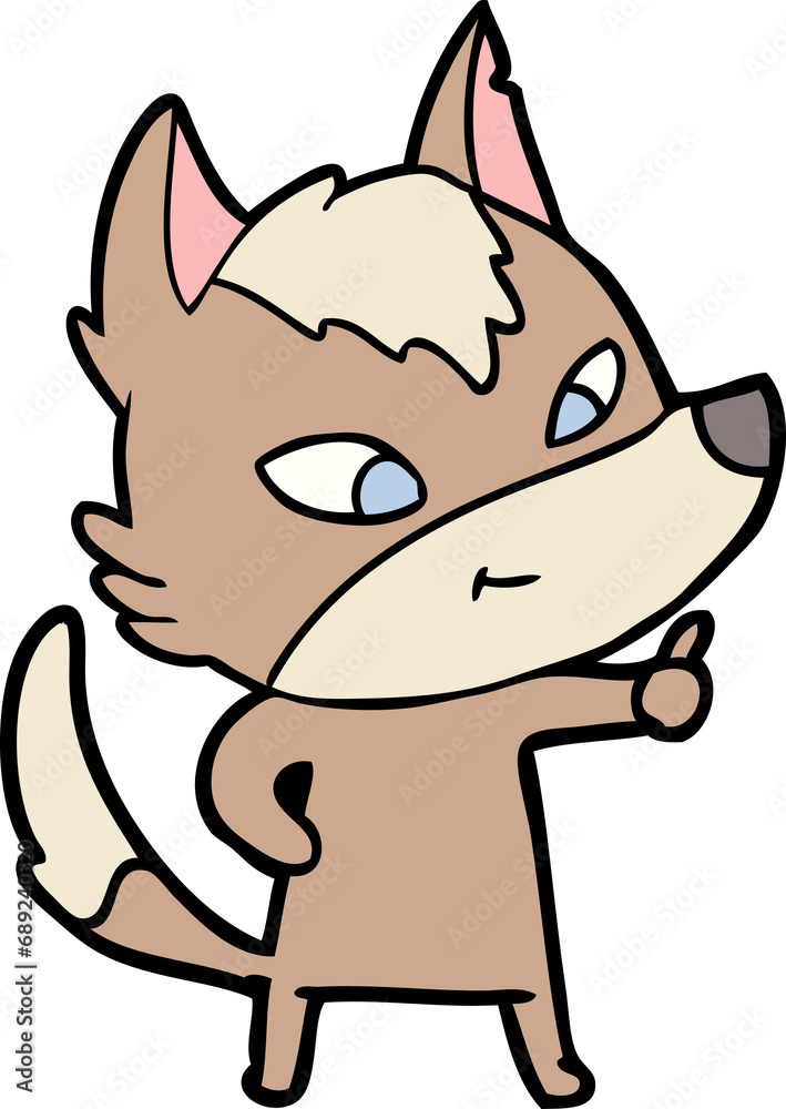 friendly cartoon wolf friendly cartoon wolf