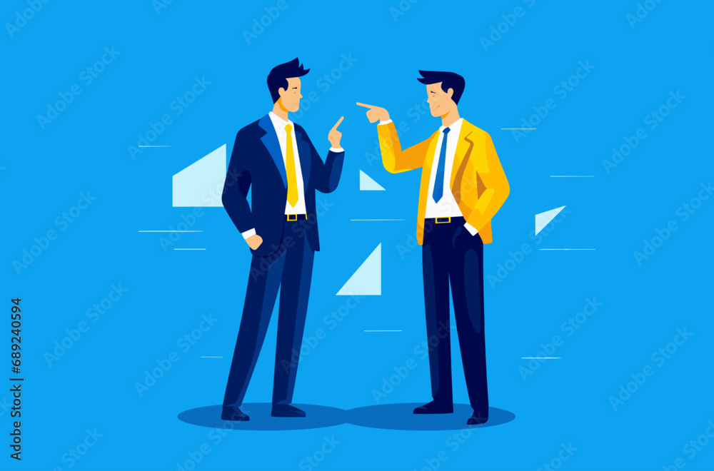 Business discussion - Flat color vector illustration