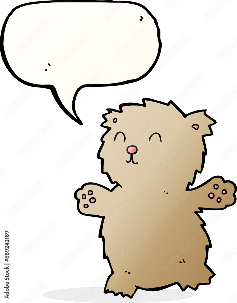 cartoon teddy bear with speech bubble cartoon teddy bear with speech bubble