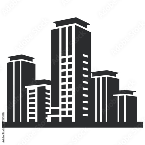 A City Building logo vector isolated on a white background