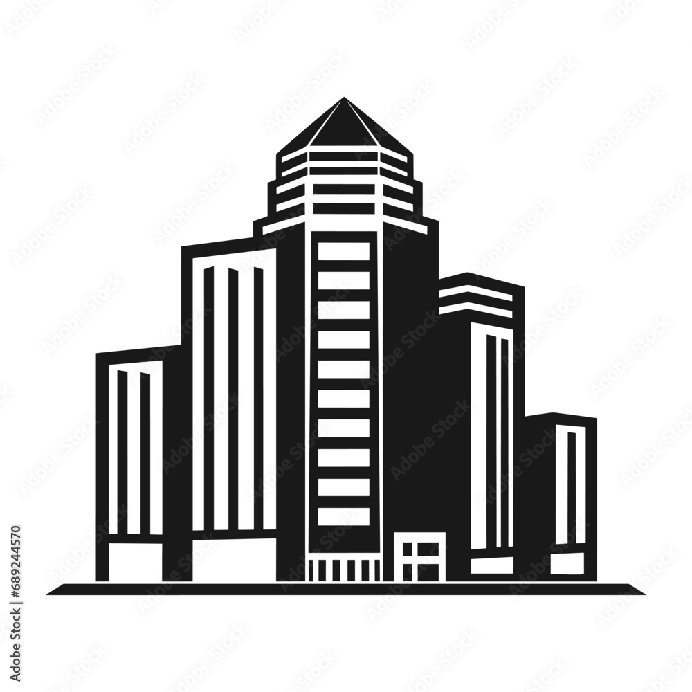 A City Building logo vector isolated on a white background