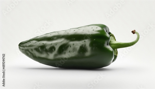 Green jalapeno pepper healthy vegetable white background AI Generated image photo