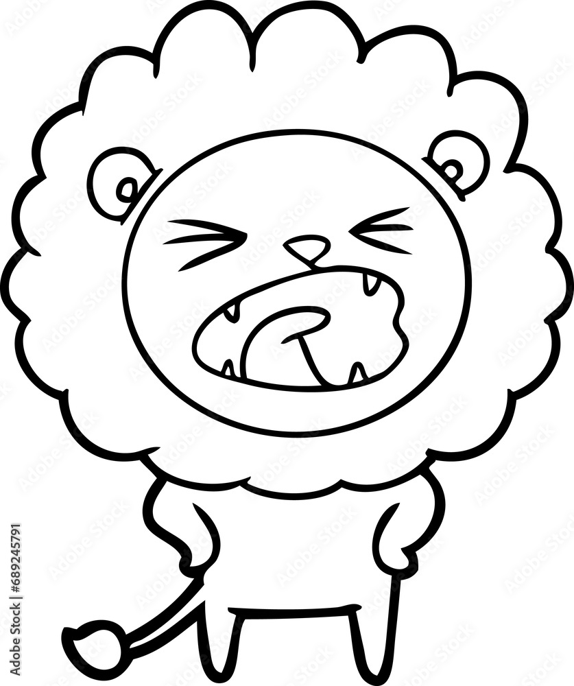 Fototapeta premium cartoon lion