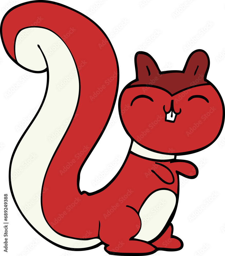 cartoon doodle happy squirrel cartoon doodle happy squirrel