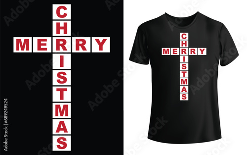Crossword puzzle merry christmas creative t shirt design, christian cross t shirt design