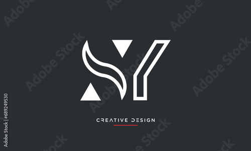 Alphabet letters SY or YS logo monogram photo