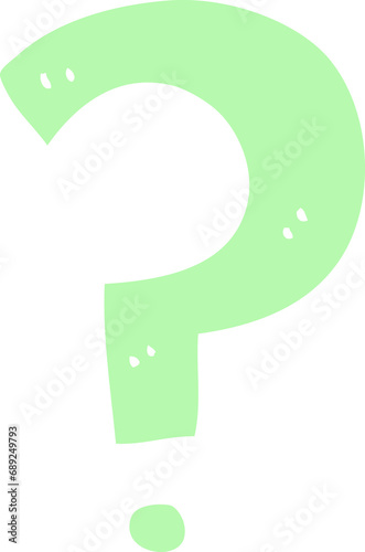 flat color illustration of question mark