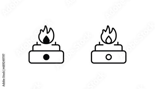 Stove icon design with white background stock illustration