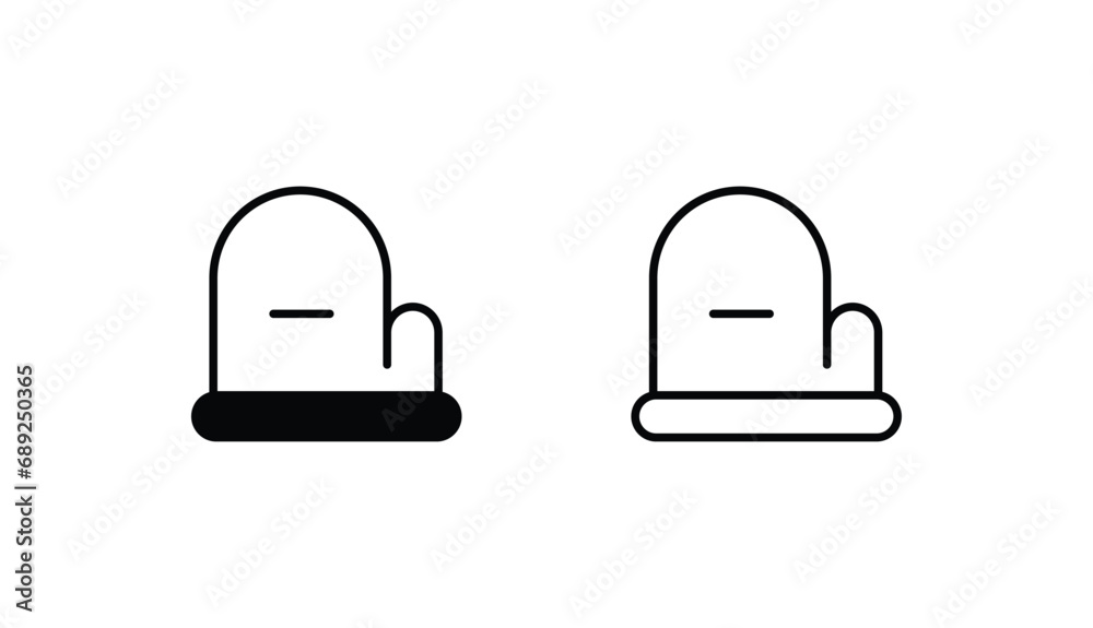 Glove icon design with white background stock illustration