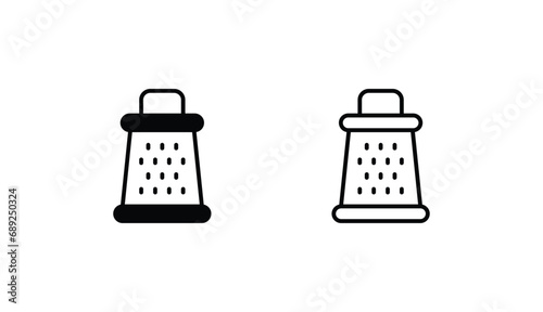 grater icon design with white background stock illustration