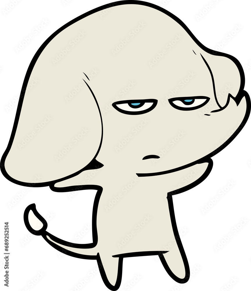 annoyed cartoon elephant