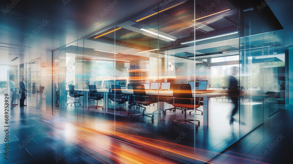 Beautiful Blurred Background of Modern Business Office Interior. Beautiful Blurred Background of Modern Business Office Interior.