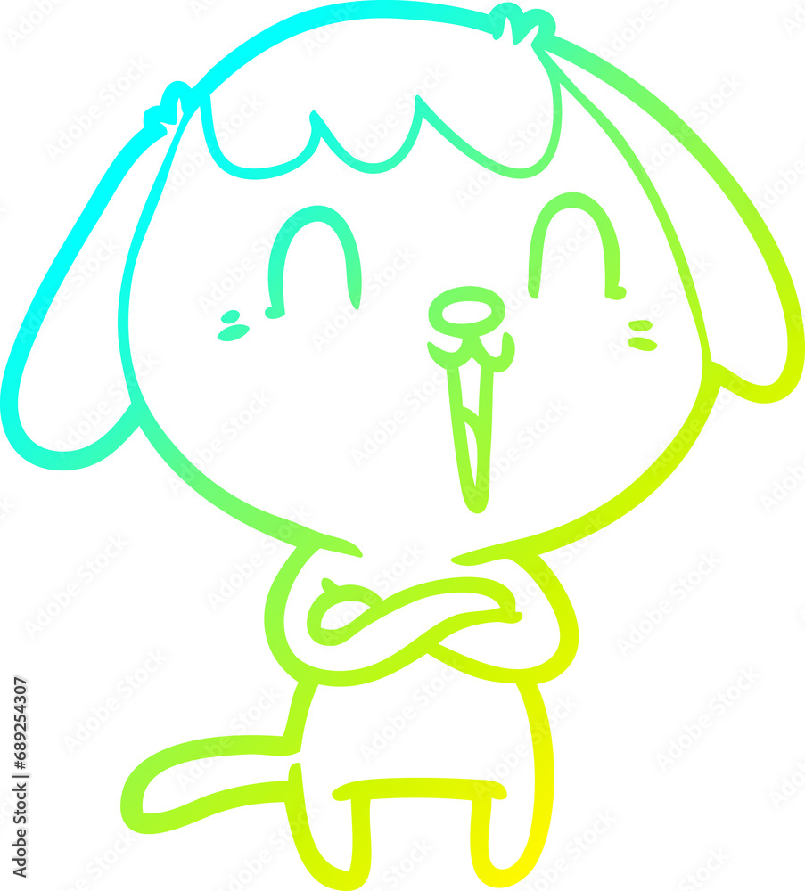 cold gradient line drawing of a cute cartoon dog cold gradient line drawing of a cute cartoon dog
