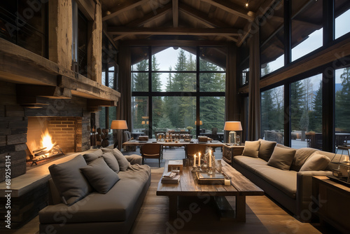 A renovated chalet that masterfully blends old-world charm with modern comforts - creating a unique fusion and architectural harmony that respects its historical roots.