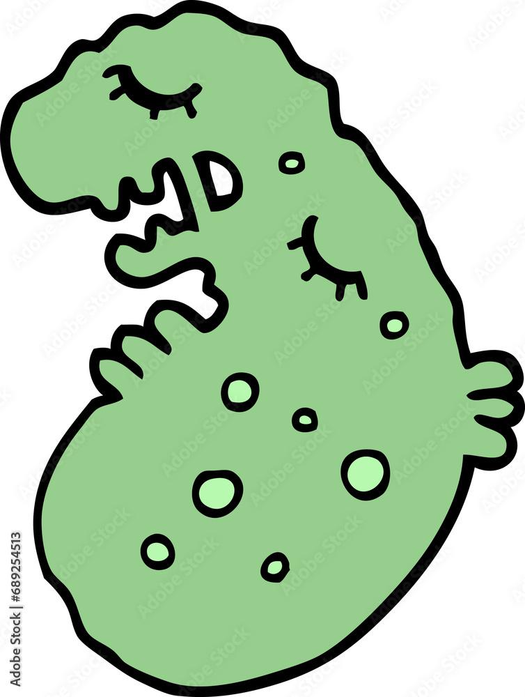 hand drawn doodle style cartoon germ hand drawn doodle style cartoon germ