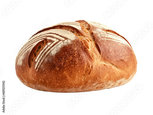 loaf of bread isolated on transparent background.