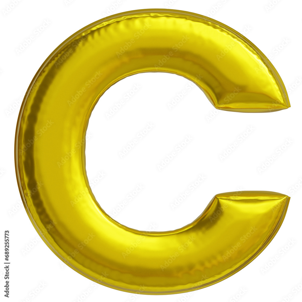 3D Balloon Font Render Yellow 3D Balloon Font Render Yellow