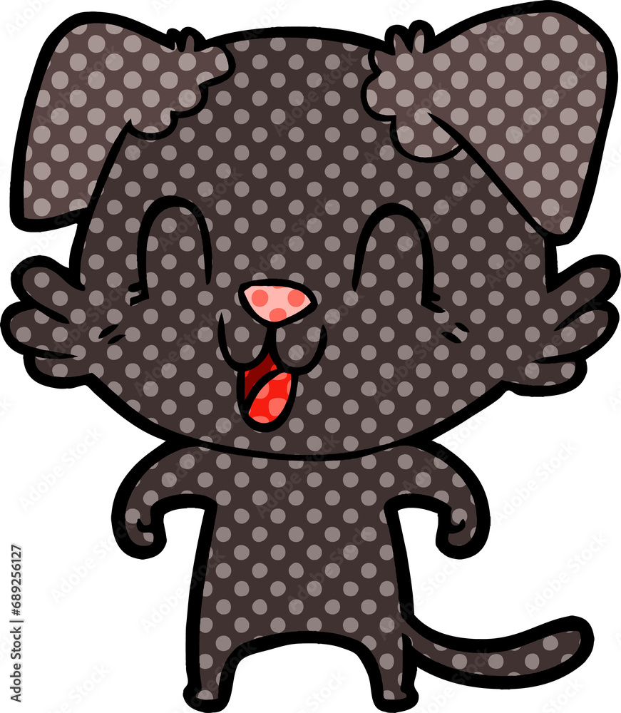 Obraz premium laughing cartoon dog