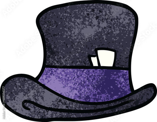 cartoon doodle top hat