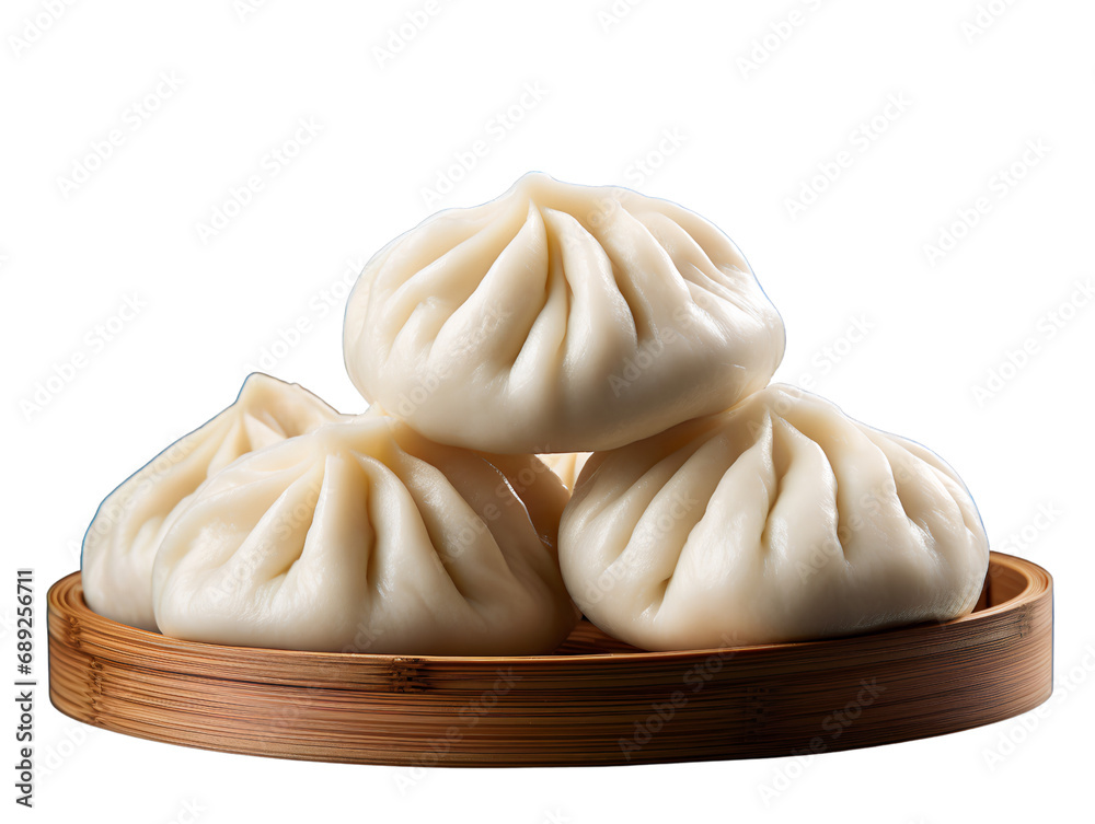 Savory Baozi, isolated on a transparent or white background Savory Baozi, isolated on a transparent or white background