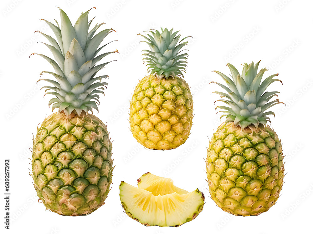 set of pineapple set of pineapple