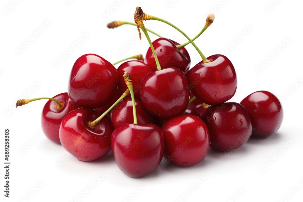cherries isolated on white background