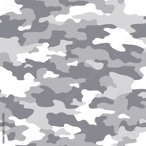 Camouflage seamless pattern. Abstract modern vector military texture backgound. Fabric textile print template.