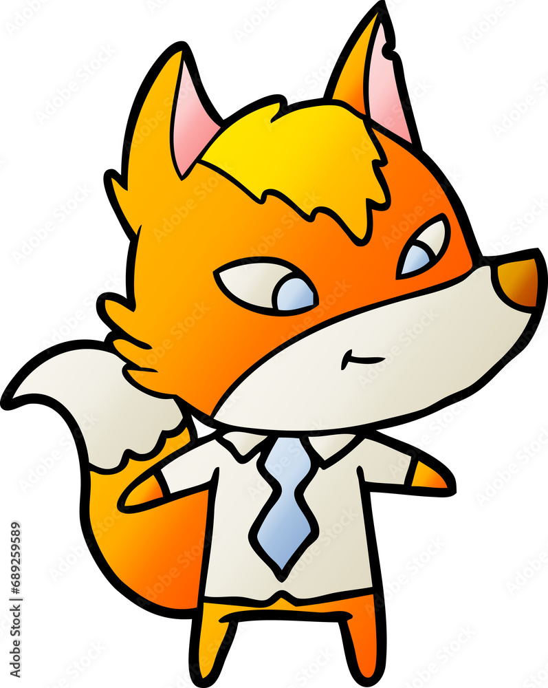 office worker fox cartoon character office worker fox cartoon character