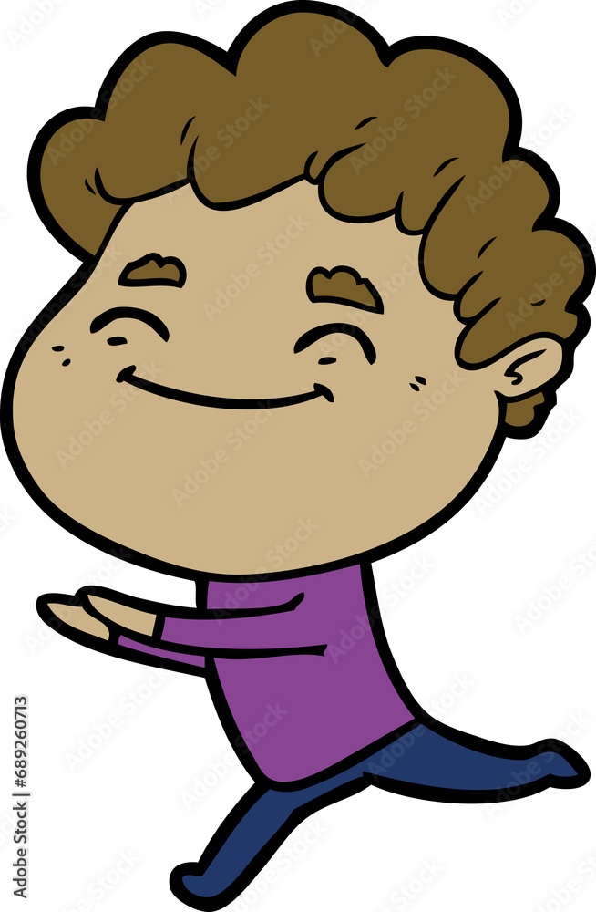 Fototapeta premium cartoon friendly man
