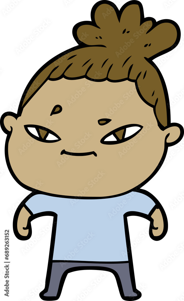 Obraz premium cartoon woman