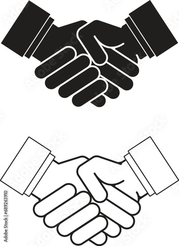 Handshake icon vector design illustration on a white background