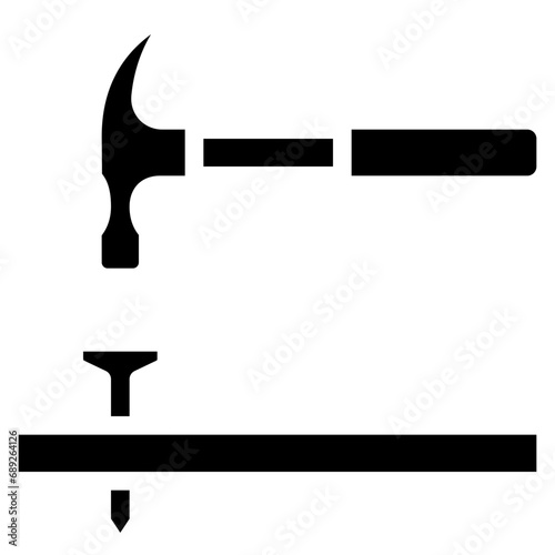 Hammer Hitting Nail Icon