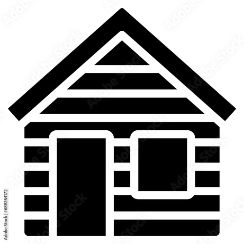 Wooden Log Cabin Icon
