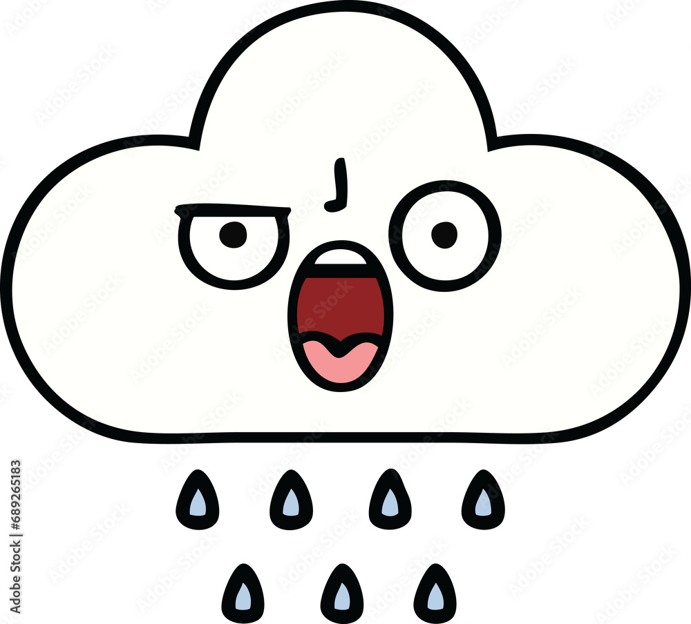 cute cartoon of a rain cloud cute cartoon of a rain cloud