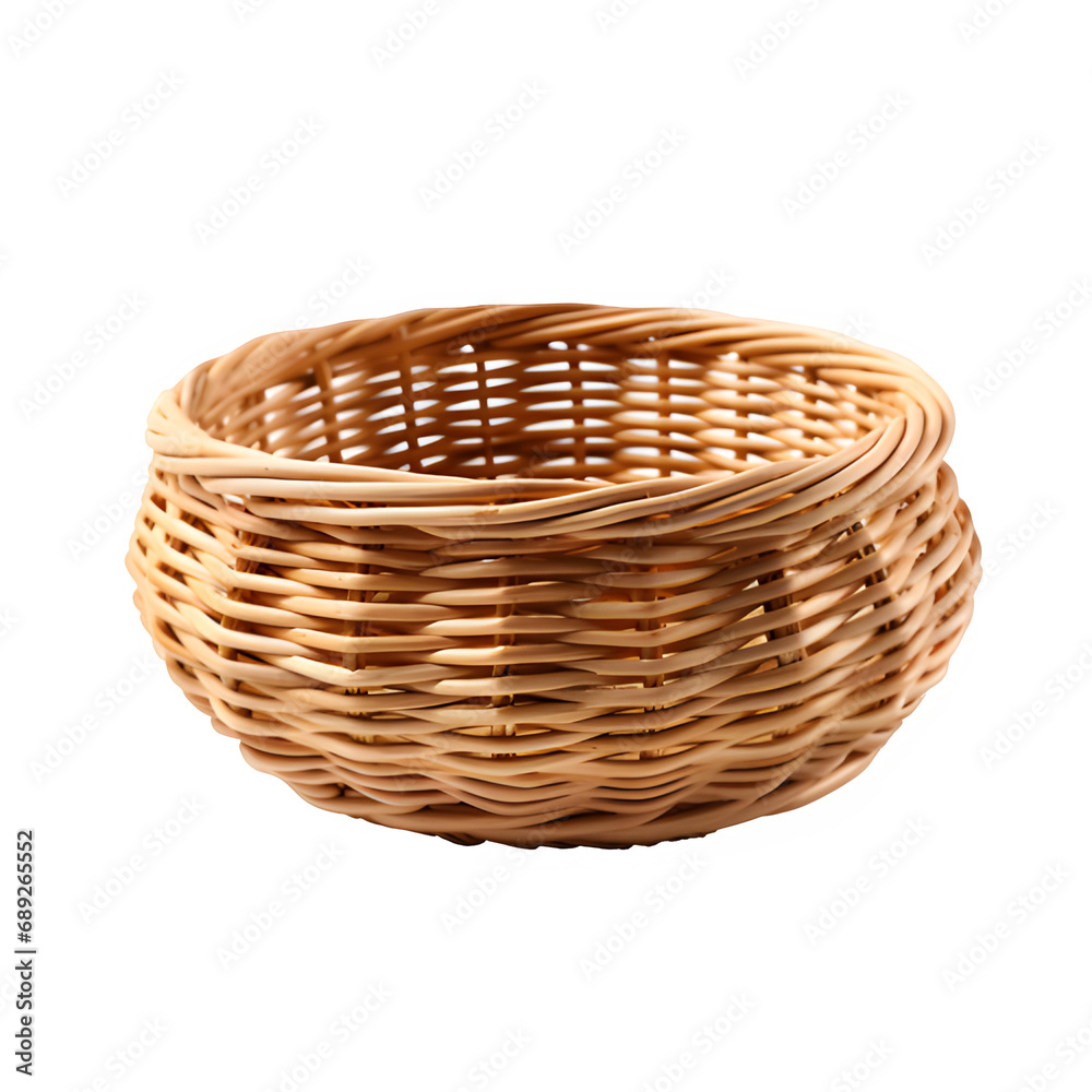 rattan basket isolated on transparent background ,woven basket png ,generative ai rattan basket isolated on transparent background ,woven basket png ,generative ai
