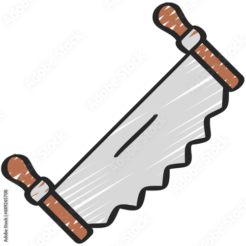 Crosscut Saw Tool Icon