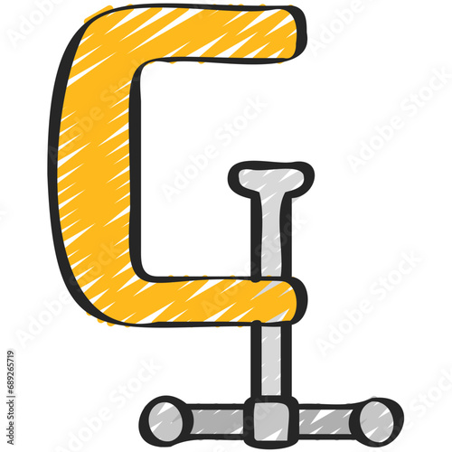 C Clamp Tool Icon