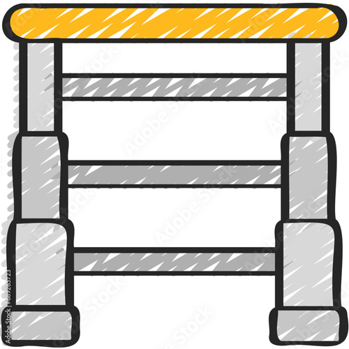 Folding Down Ladder Icon