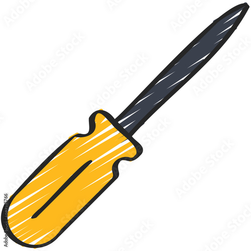 Thin Point Chisel Icon