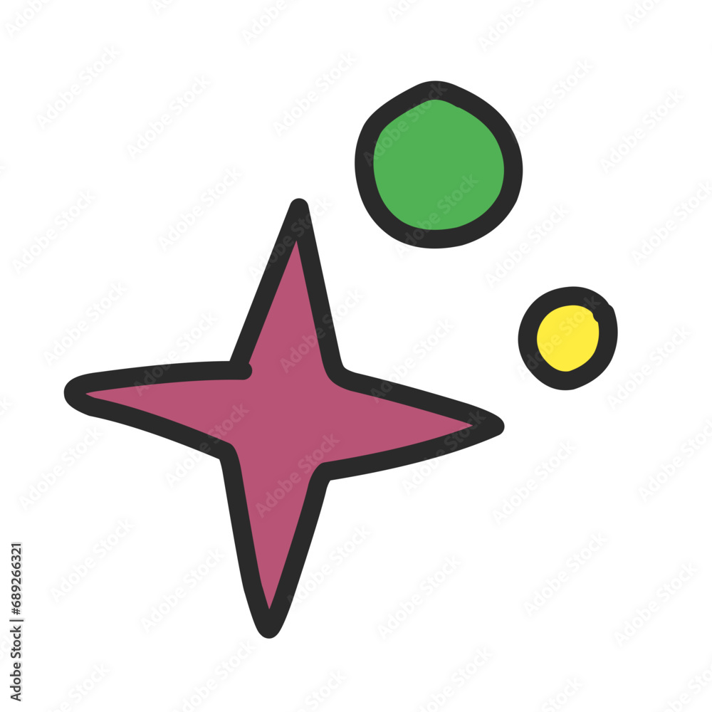 Obraz premium Hand drawn Abstract funny cute Comic characters