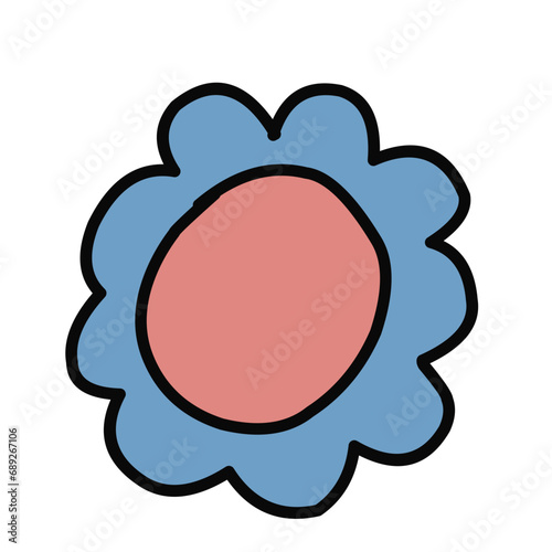 Hand drawn Abstract funny cute Comic characters