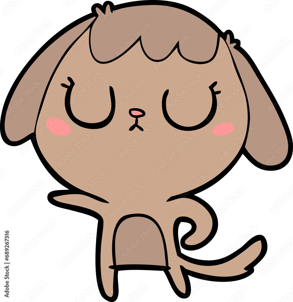 Fototapeta premium cute cartoon dog